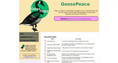 Desktop Screenshot of geesepeace.com
