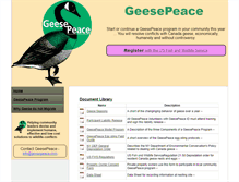 Tablet Screenshot of geesepeace.com